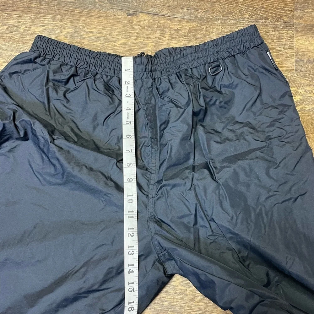 Obermeyer Cannon Rain Pants Mens XL Elastic Waist Ski Black Nylon Unlined